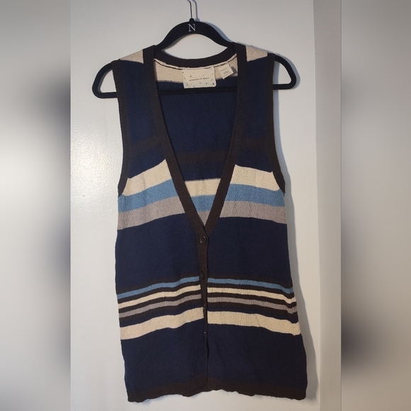 Coincidence & Chance Sweaters - Anthropologie Coincidence And Chance Striped Sleeveless Sweater Vest Size L #508